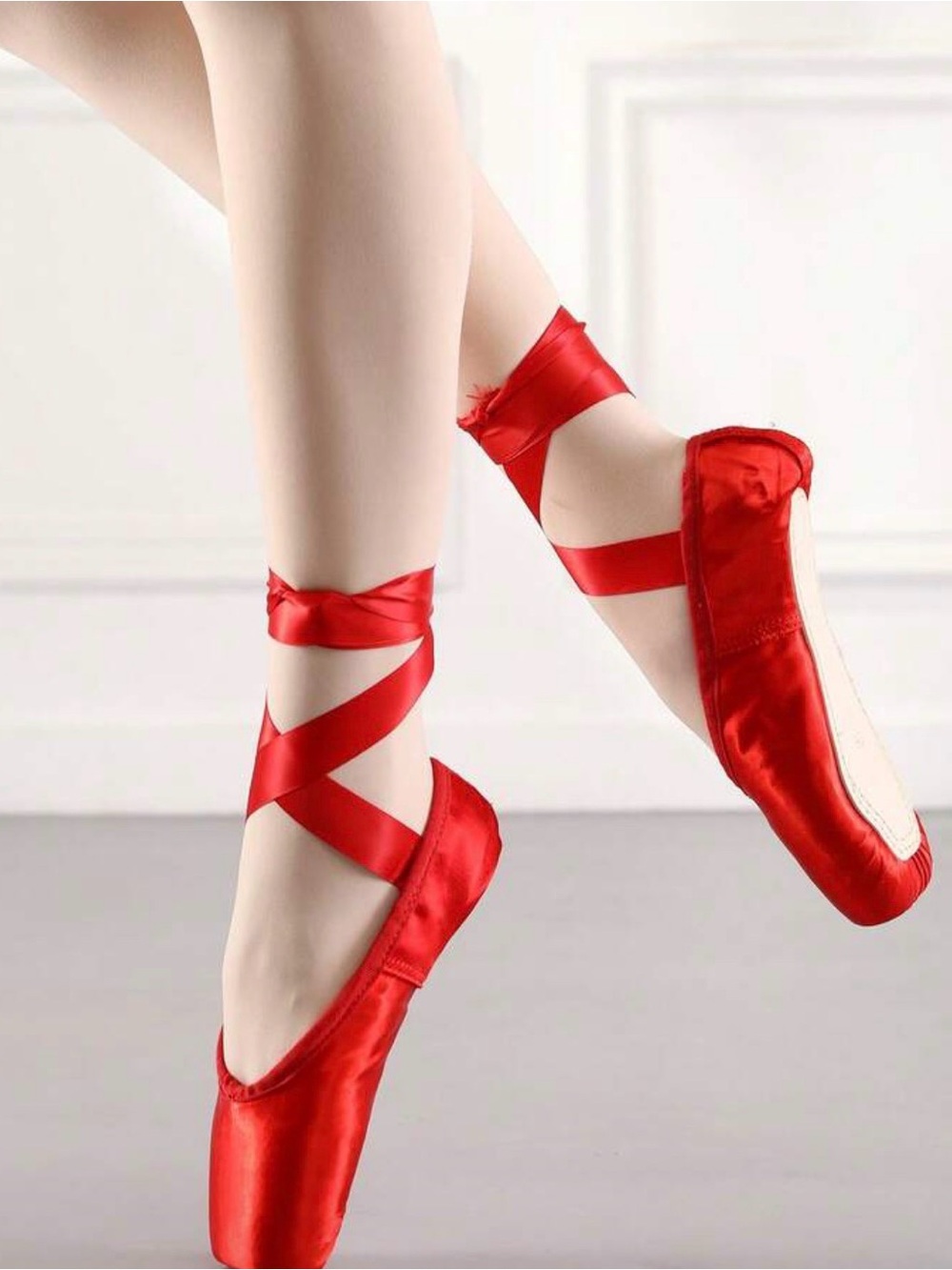 Costume Red Pointe Ballet Shoes 9